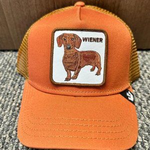 Goorin Farm Trucker Hat Dachshund Wiener Dog Brown Dachshund Dawg Sausage Badger
